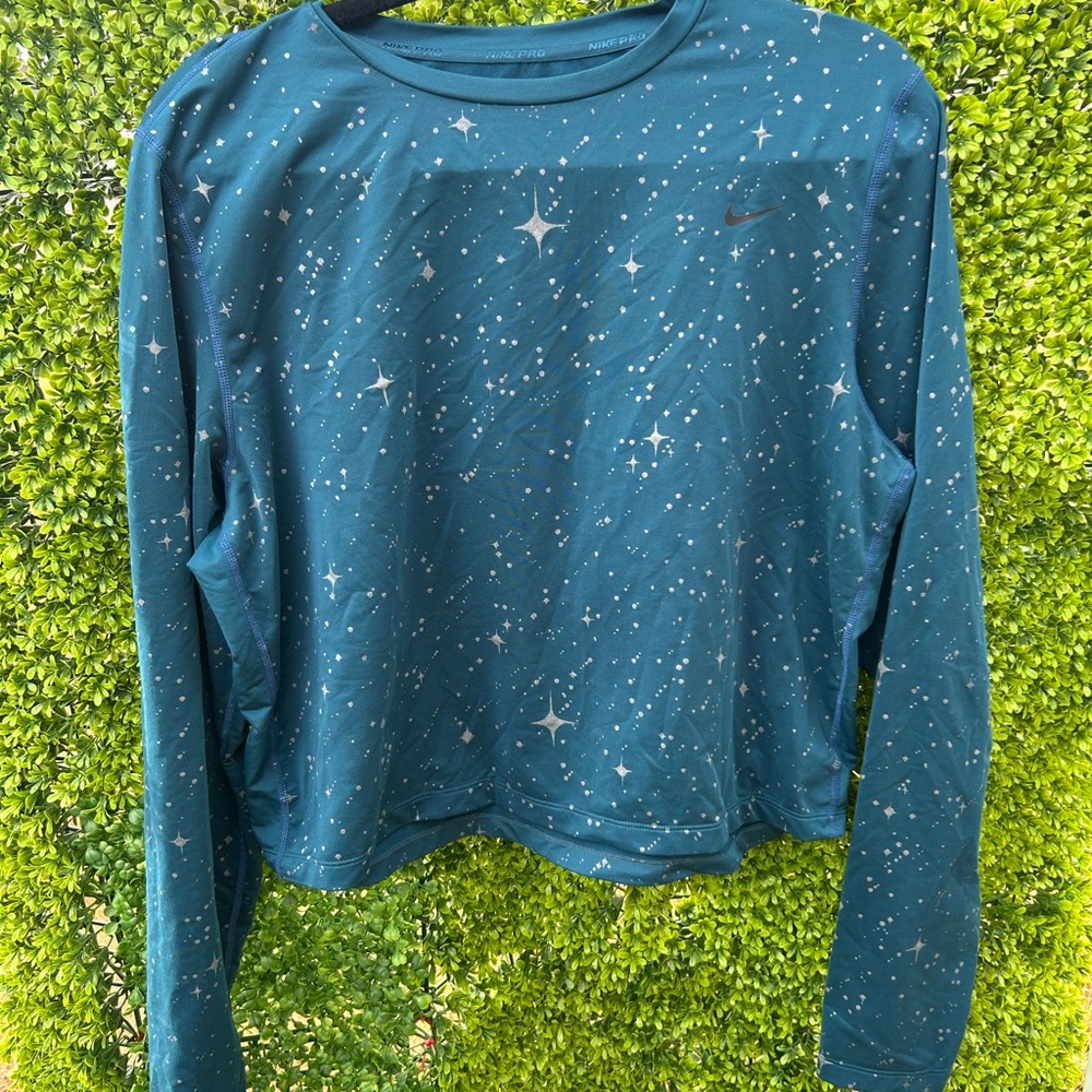 Nike Teal Starry Long Sleeve Shirt